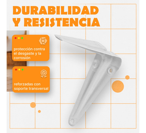 Jgo De Escuadras Estante 4 PLG X 5 PLG 12 Pza Truper Blanca
