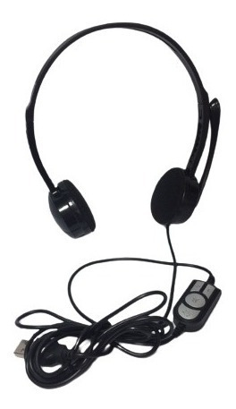 Imagen 1 de 2 de Auricular Headset Con Micrófono Para Pc Notebook Usb