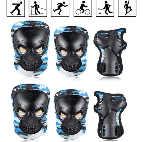 Set De Protección Crânio Para Patinaje Rollerface Ciclismo