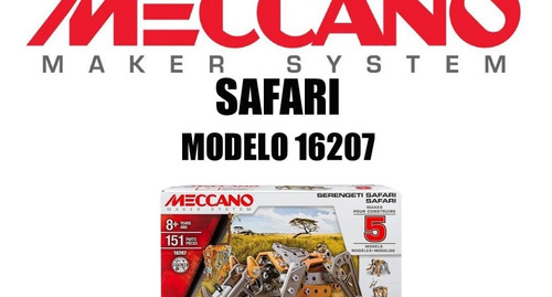 Meccano 16207 Serengeti Safari 5 Modelos 151 Pza