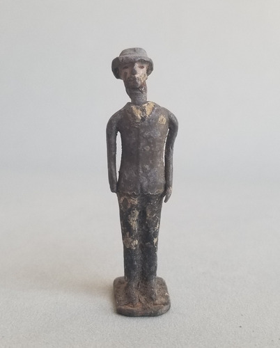 Antiguo Figura Hombre En Plomo Cabeza Desmontable. 10863