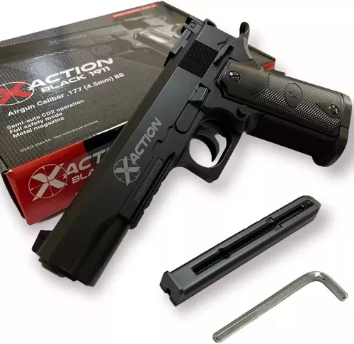 Pistola Aire Comprimido X-action Black 1911 + Balines + Co2