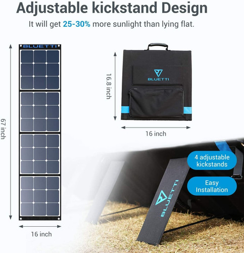 Imagen 3 de 7 de Panel Solar Bluetti Sp120 Panel Solar Portátil De 120 W
