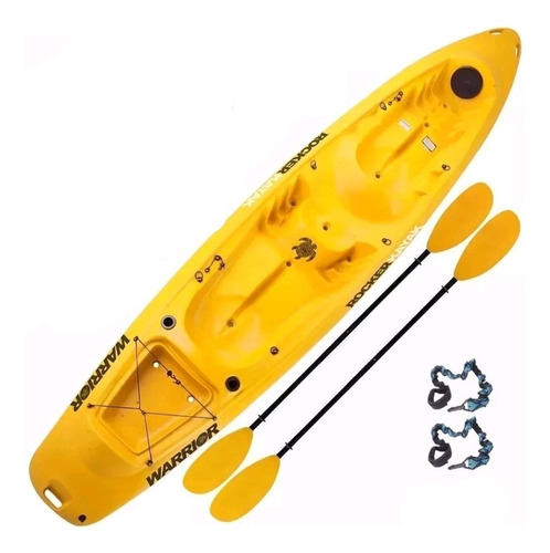 Kayak Rocker Warrior 3 Personas Uso Familiar Pesca Travesia