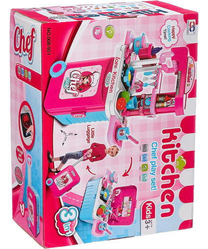 Maleta Con Rueditas Cocina Con Accesorios Bestoys