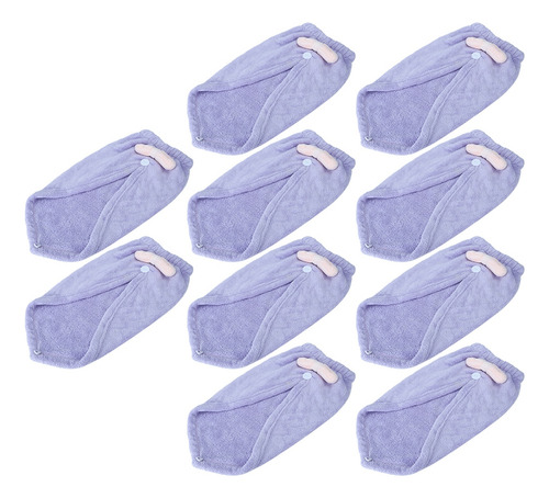 Toalla De Pelo, 10 Unidades, Microfibra, Espesa, Para Secar