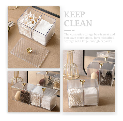 Caja De Maquillaje Transparente Con Soporte Para Almohadilla