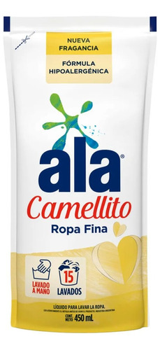 Detergente Liquido Ropa Fina Ala Camellito 450ml