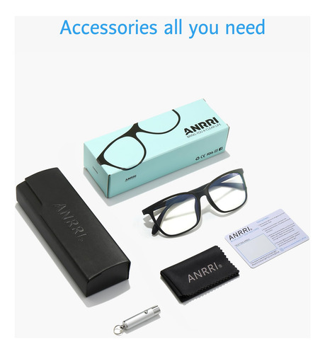 Anrri Filtro De Luz Azul Gafas De Computadora Lentes Antiref