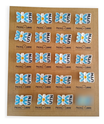 Utn Escarapela Pin Prendedor - Pack 20 Ud. Blanco Utn
