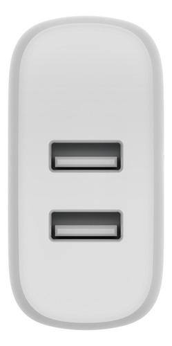Cargador De Pared 2 Puertos Usb A Con Cable Tipo C Belkin Plateado
