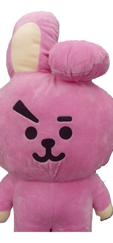 Mochila Backpack Peluche Bt21 Cooky Bts Jungkook 50cm Rosa Liso
