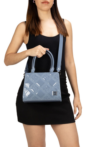 Bolsa Satchel Cloe Irikani Mediano Color Celeste