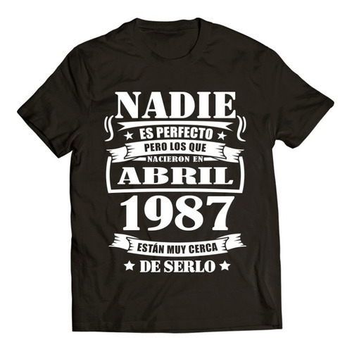 Imagen 1 de 8 de Nadie Es Perfecto / Playera Regalo / Cumpleaños