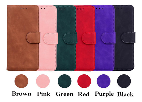 B Funda De Piel Tipo Cartera De Color Para Xiaomi Redmi A2