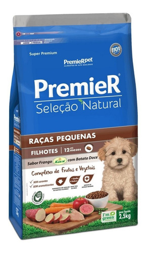 Ração Premier Seleção Natural Filhote - Raças Pequenas 2,5kg