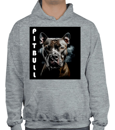 Sudadera Con Gorro Perro Pitbull Negro - Dog Lover - Moda