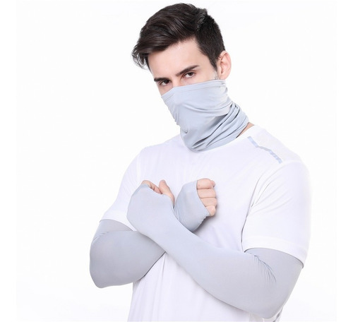 Imagen 1 de 5 de Juego De Bufanda Bandana + Mangas De Protección Uv, Unisex