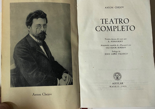 Chejov, Teatro Completo, Aguilar, Papel Biblia Ed. Joya  A5