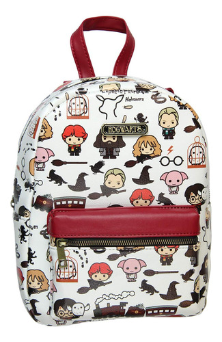 Mini Mochila De Piel Sintética Con Estampado De Personajes C