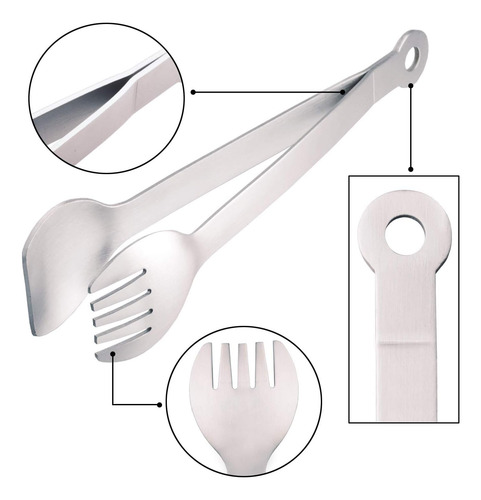 Pinzas Para Servir Hinmay, Acero Inoxidable, 15 Cm Ab