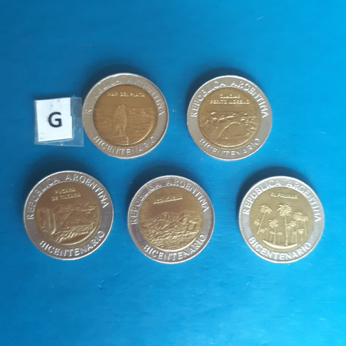 Monedas Conmemorativas Argentinas Coleccion Completa X 5 