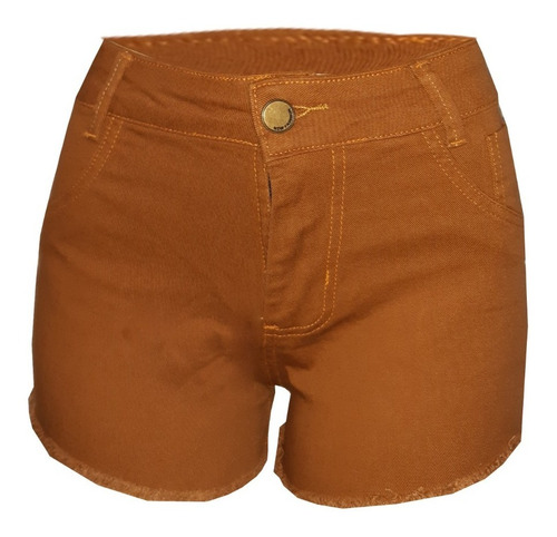 Imagem 2 de 4 de Short Jeans Feminino Cintura Alta Hot Pants Promoção Unidade