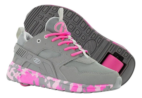 Heelys Tenis Patin Force Skate Camo Gris Rosa 21 Mex