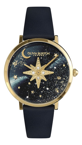 Relógio Olivia Burton Feminino Couro Azul 24000081