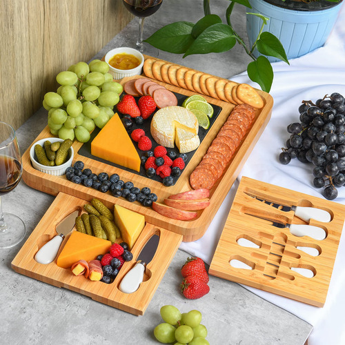 Juego De Tablas Y Cuchillos Para Quesos Ctft, Tablas De Char