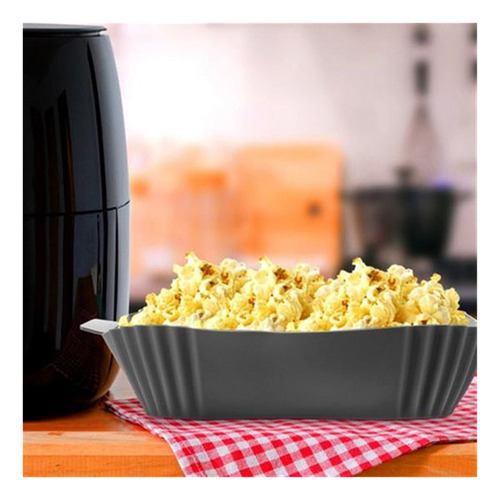 2 Recipientes Silicone Para Air Fryer, Pergaminho
