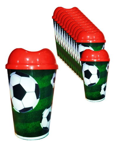 Vaso Pitillo Sorpresa Futbol X 12 Fiesta Infantil Soccer 