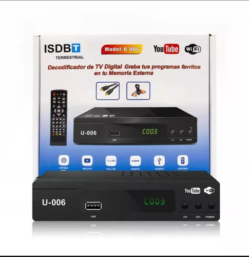 Decodificador Digital Isdbt Sintonizador Tda Full Hd + Av