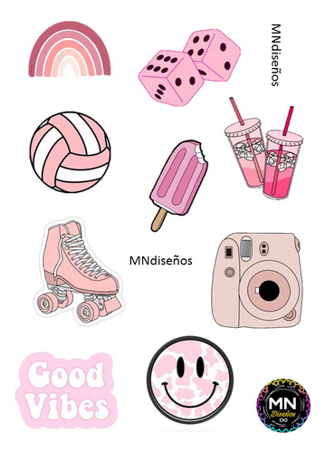 Stickers Pink, Pdf, Para Descargar E Imprimir