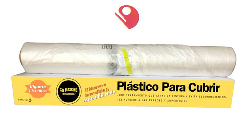 Plástico Rollo 4.80x100m Protector Cubrir Pintar Transparent