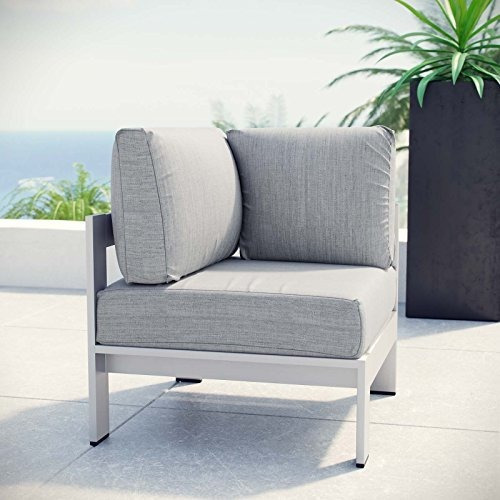 Imagen 4 de 4 de Modway Shore - Silla De Aluminio Para Patio, Para Exteriores