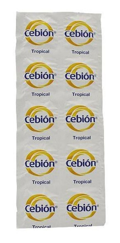 Cebión Vitamina C Sabor Tropical Sobre Con 10 Tabletas Masti