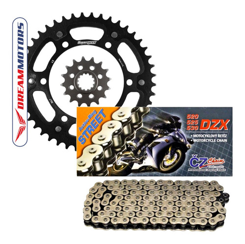 Imagem 1 de 7 de Relação Supersprox Stealth + Cz Dzx Xt660 Xt Tenere 660 525