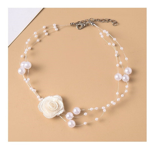 Gargantilla De Perlas Multicapa Elegante Para Mujer,
