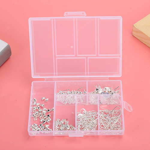 Kit De Fabricación De Pendientes De Plata Con Cuentas Redond