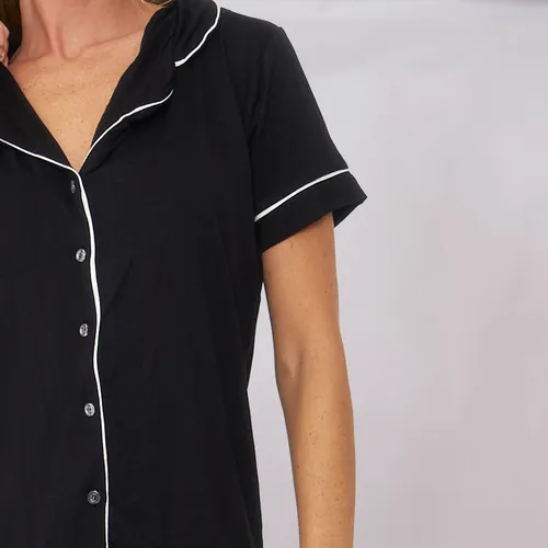 Customs Ba Pijama Camisero Mujer Pantal Talles Grandes Largo