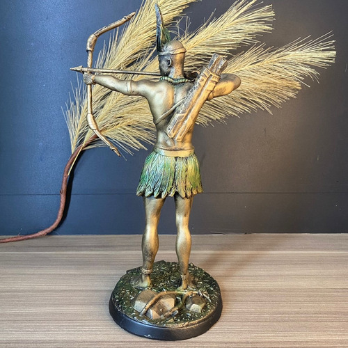 Oxossi 2 Exclusiva Umbanda Candomblé Cor Dourado Studio Orion Artigos Religiosos