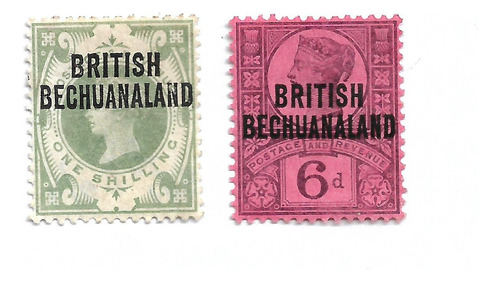 Bechuanaland Col Inglesa Serie Nueva 2 Estamp #34/5 Año 1891