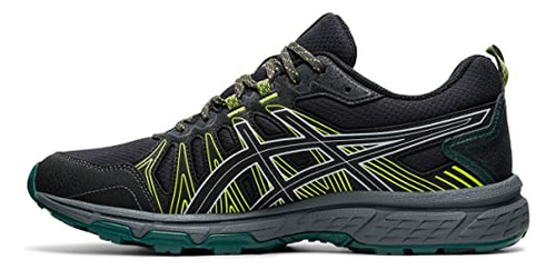 Asics Mens Gel-venture 7 Negro/negro/verde 10 Y37v3