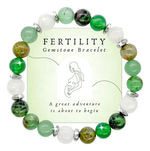Pulsera De Fertilidad Madre Ray Cristales Curativos Nat...