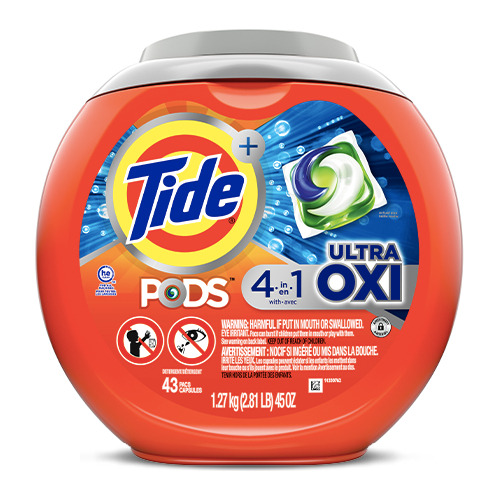 Tide Pods Ultra Oxi Detergente En Cápsulas 43 Unid