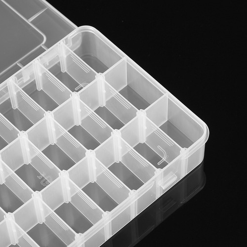 * Caja Organizadora De Joyas De Plástico, 24 Rejillas,