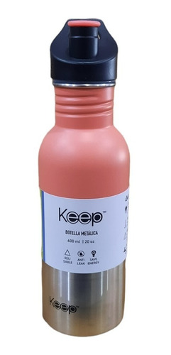 Botella Metalica Keep Colores 600ml