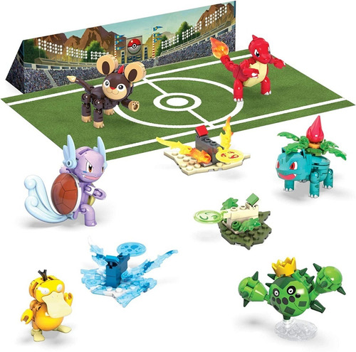 Mega Construx Pokémon Fondo De Estadio + 6 Figuras 