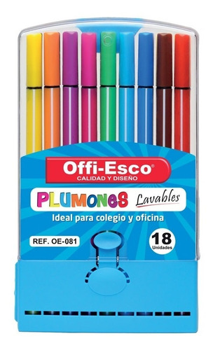 Plumones Offiesco  X18 - Unidad A $37